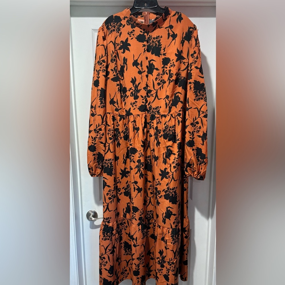 Bright floral maxi dress